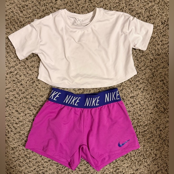 SOLD XP- Honesty Active Crop Tee and Nike Dri Fit Shorts Set - Picture 1 of 4